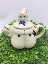 Load image into Gallery viewer, Tom the Piper's Son Holding Pig Ivory 1940s Shawnee Pottery Ceramic