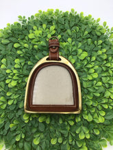 Load image into Gallery viewer, Equestrian Brass/ Leather Free Standing Photo Frame
