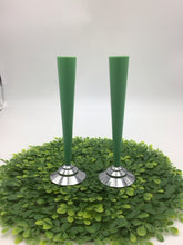 Load image into Gallery viewer, Green Bakelite &amp; Chrome Bud Vase
