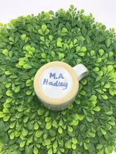 Load image into Gallery viewer, M. A. Hadley Blue/Pink Heart Coffee Cup/Mug
