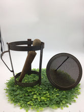 Load image into Gallery viewer, Primitive Cone Strainer Colander Sieve Stand with Wood Pestle
