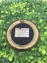 Load image into Gallery viewer, Limoges Round Ceramic Tile in Brass Tone Frame Genuine Porcelain 5" Round
