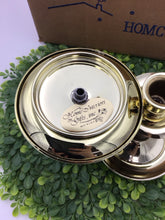 Load image into Gallery viewer, Wood-&amp;-brass taper candlestick holder (2)
