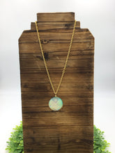 Load image into Gallery viewer, Vintage Gold Tone Fairy Hologram Pendant Necklace
