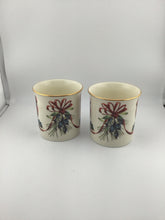 Load image into Gallery viewer, Set 2 Winter Greetings Cardinal 9 oz China Coffee Mugs
