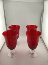 Load image into Gallery viewer, Set 4 Holiday Gems Ruby Red All Purpose Wine Goblets BOX
