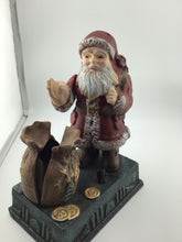 Load image into Gallery viewer, Vintage cast iron Santa bank
