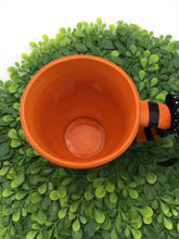 Load image into Gallery viewer, Black &amp; Orange Polka Dot Mug Burton &amp; Burton
