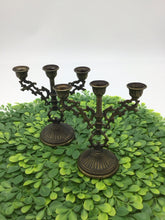 Load image into Gallery viewer, Interpur Italy Mini Brass Candelabra Pair
