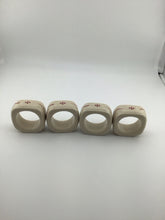 Load image into Gallery viewer, WT Red Set/4 Napkin Rings
