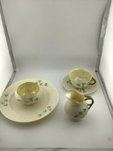 Load image into Gallery viewer, 5 Pc Black Mark Shamrock Tea Cup Saucer Set
