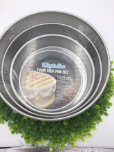 Load image into Gallery viewer, Vtg Magic Line Four Tier Cake Pan Set New in Pkg
