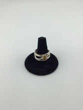 Load image into Gallery viewer, Retired Sterling Emerald-Cut Citrine Infinity Weave Size 9.5
