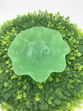 Load image into Gallery viewer, Jadeite Green Ruffled Wide Rib Bowl Scalloped Edge
