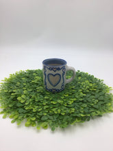 Load image into Gallery viewer, M. A. Hadley Blue/Pink Heart Coffee Cup/Mug
