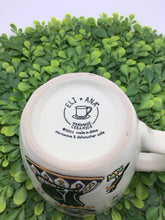 Load image into Gallery viewer, Handpainted Eli and Ana mug Vintage-Style Black Cat

