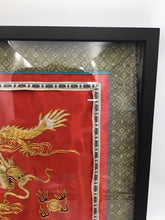 Load image into Gallery viewer, Chinese Embroidered Dragon Red Silk Tapestry

