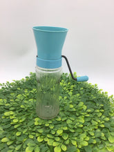 Load image into Gallery viewer, Androck Nut Grinder Chopper Turquoise Lid Glass Jar 1950s
