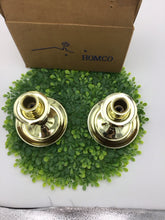 Load image into Gallery viewer, Wood-&amp;-brass taper candlestick holder (2)
