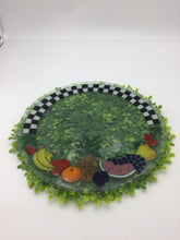 Load image into Gallery viewer, Fused glass checkerboard plate

