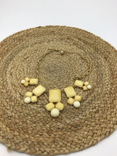 Load image into Gallery viewer, Kate Spade "Varadero Tile" Frontal Bib Necklace, Yellow Gold Tone Geometric
