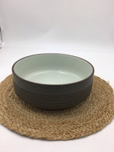 Load image into Gallery viewer, Camelot Dark Green Serving Bowl Chevron
