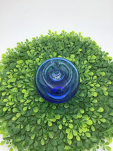 Load image into Gallery viewer, Cobalt Blue/Clear Signed Glass Apple Paperweight
