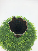 Load image into Gallery viewer, Blue April Showers Carnival Glass Vase
