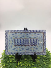 Load image into Gallery viewer, Set/2 Temaptions Old World Blue Glass Trivets New in Pkg
