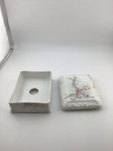 Load image into Gallery viewer, Antique porcelain trinket/hair receiver box
