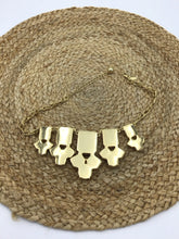 Load image into Gallery viewer, Kate Spade "Varadero Tile" Frontal Bib Necklace, Yellow Gold Tone Geometric
