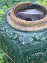 Load image into Gallery viewer, Hexagonal Green Glaze Chinese Shiwan Pottery Ginger Jar
