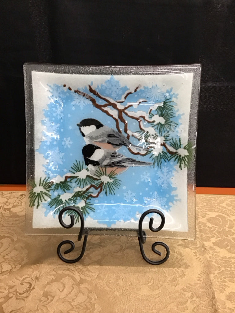 Holiday Decor Peggy Kar Glass Plate