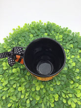 Load image into Gallery viewer, Orange &amp; Black Polka Dot Mug Burton &amp; Burton
