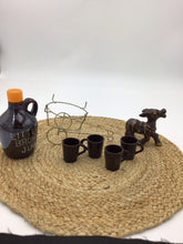Load image into Gallery viewer, fairway Donkey/Cart Little Brown Jug &amp; 4 Shot Glasses
