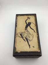 Load image into Gallery viewer, 1920 Art Deco Dancer Silhouette Wooden Trinket Box  Lid
