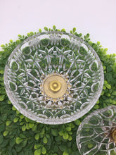 Load image into Gallery viewer, Hollywood Regency cut glass bowl with lid with gold
