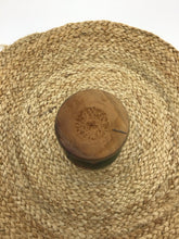 Load image into Gallery viewer, Wooden Turned Carved Etched Green Wood Pink Floral Leaf 7"
