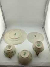 Load image into Gallery viewer, 5 Pc Black Mark Shamrock Tea Cup Saucer Set
