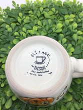 Load image into Gallery viewer, Handpainted Eli and Ana mug Vintage-Style Black Bat Boo Pumpkin
