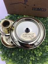 Load image into Gallery viewer, Wood-&amp;-brass taper candlestick holder (2)
