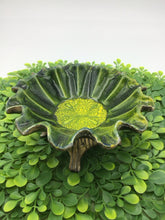 Load image into Gallery viewer, CALIF USA Footed Pedestal Dish Green/Brown
