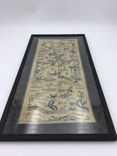 Load image into Gallery viewer, Antique Chinese Framed Hand Embroidered Silk Textile

