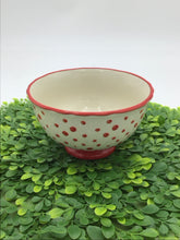 Load image into Gallery viewer, 6" Red Polk a Dot Bowl
