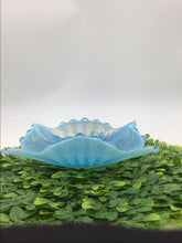 Load image into Gallery viewer, Blue Fostoria Glass "Heirloom" Pattern Square Bowl
