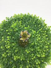 Load image into Gallery viewer, Golden 50th Anniversary Glass Swung Vase
