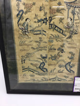 Load image into Gallery viewer, Antique Chinese Framed Hand Embroidered Silk Textile
