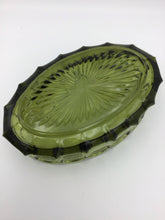 Load image into Gallery viewer, Coin Glass Olive Green Oval Console Bowl
