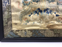 Load image into Gallery viewer, Antique Chinese Silk Embroidered Panel Peaches and Goldfish
