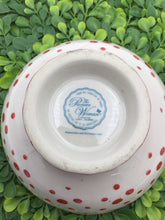 Load image into Gallery viewer, 6" Red Polk a Dot Bowl
